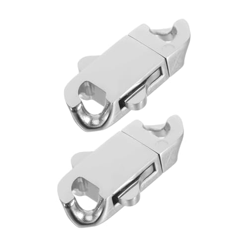 KONTONTY 2 Stück Edelstahl Federverschluss für Schmuck mit Sicherem Schnellverschluss Robustes Design für Halsketten und Armbänder Praktischer Verschluss für DIY Schmuckherstellung von KONTONTY