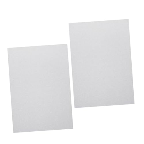 KONTONTY 2 Stück Glitzerkarton Karton für Menüs Kartonpapier für Weihnachten gestanzter Papierkarton glitzerndes Kartonpapier Papierquadrate zum Falten von Papier Light Grey von KONTONTY