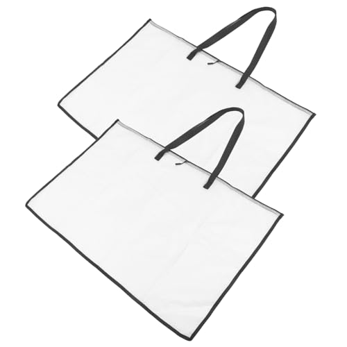 KONTONTY 2 Stück Handheld Portfolio Tasche Transparente Dokumentenmappe für Kunst Zeichnungen und Große Poster Praktische Tragetasche mit Reißverschluss Strapazierfähigem für Büro und KONTONTY 2 Stück Handheld Portfolio Tasche Transparente Dokumentenmappe für Kunst Zeichnungen und Große Poster Praktische Tragetasche mit Reißverschluss Strapazierfähigem für Büro und von KONTONTY