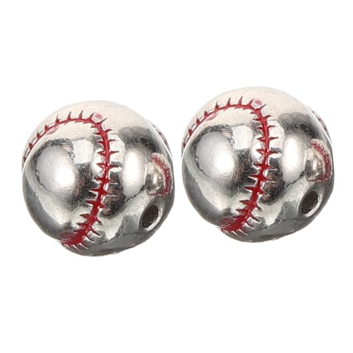 KONTONTY 2 Stück Kupfer Perlen Charms für Diy Schmuckherstellung Lose Ball Spacer Perlen für Armbänder und Bastelprojekte Hochwertige Langlebige Bastelperlen von KONTONTY