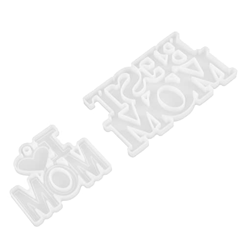 KONTONTY 2 Stück Silikon Gießformen für Schlüsselanhänger Kreative Diy Muttertagsgeschenke mit Feinen Details für Anfänger und Profis Transparent von KONTONTY