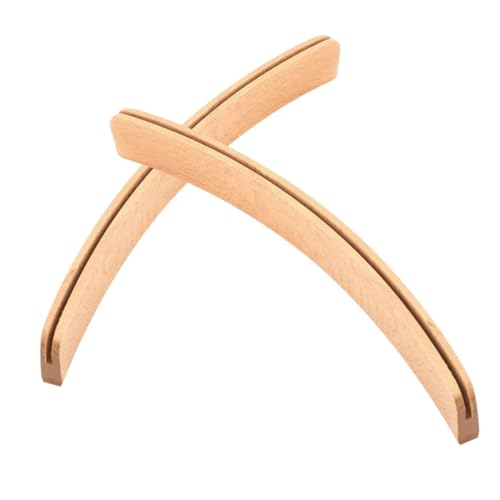 KONTONTY 2 Stück Spielkartenbasis Gebogener Halter Kartenhalter Holz Gebogener Kartenhalter Karteninhaber Brückenkarten Karten Kinderkartenhalter Spielkartenanzeige Beige Buche von KONTONTY