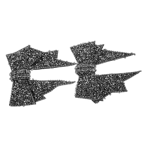 KONTONTY 2 Stück Strass Schleifen Schuhdekorationen für Damen DIY Schuhbroschen mit Funkelnden Bowknot Applikationen Vielseitig für High Heels Ballerinas und Sneaker Eleganter Schuhschmuck von KONTONTY
