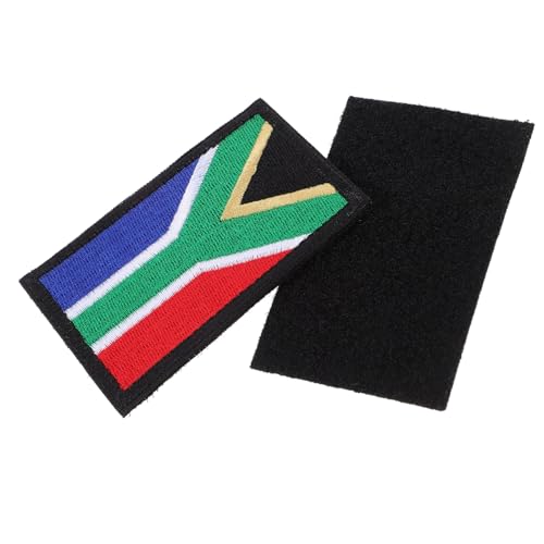 KONTONTY 2 Stück Südafrika Flaggen Patch Klettarmabzeichen für Kleidung Taschen und Dekoration Hochwertige Applikation mit Feiner Verarbeitung und Lebendigen Farben von KONTONTY
