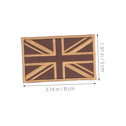 KONTONTY 2 Stück Teiliges Britische Flagge Aufnäher Bestickte Applikationen mit Langlebig Fein Gestickt Schnell an Kleidung Rucksäcken Jacken Befestigbar Vielseitig Verwendbar von KONTONTY
