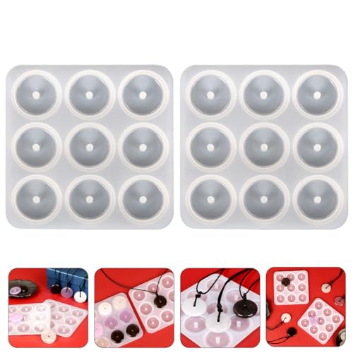 KONTONTY 2 Stück Teiliges Silikon Gießform für Anhänger DIY Schmuckherstellung Langlebige Klebstofffreie Resin Formen für Zarte Dekorative Halskettenanhänger für Bastler und Geschenkideen von KONTONTY