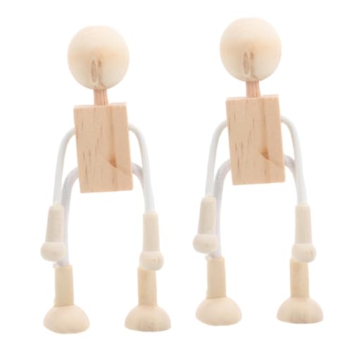 KONTONTY 2 Stück Unbemalte Holzfiguren zum Bemalen Kreative DIY Holzpuppen für Künstlerische Holzsteckpuppen Dekoration Charmante Holz Dekofiguren für Kinderzimmer KONTONTY 2 Stück Unbemalte Holzfiguren zum Bemalen Kreative DIY Holzpuppen für Künstlerische Holzsteckpuppen Dekoration Charmante Holz Dekofiguren für Kinderzimmer von KONTONTY