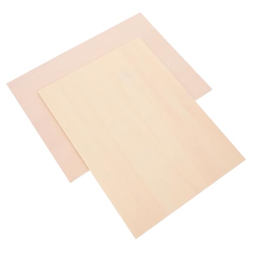 KONTONTY 2 Stück Unfertige Holzplatten Lindenholz für Bastelarbeiten DIY Holzkunst Zeichenmaterial Vielseitige Anwendung für Gravuren Malerei und Drucktechniken von KONTONTY