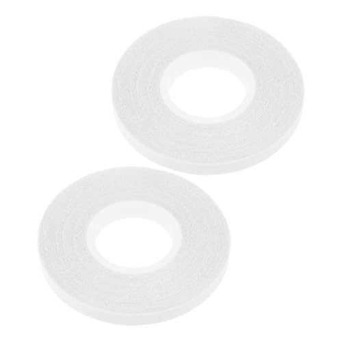 KONTONTY 2 Stück Wasserlösliches doppelseitiges Klebeband Doppelklebeband zum Basteln Blumenband klar Klebeband dokument doppelseitiges klebeband für stoff Golfklebeband Tafelband pva Weiß von KONTONTY