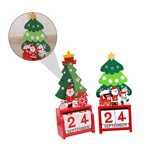 KONTONTY 2 Stück Weihnachtskalender-ornamente Weihnachtlicher Adventskalender Desktop-kalender Weihnachtskalender-countdown Dekoration Weihnachts-desktop Klein Hölzern KONTONTY 2 Stück Weihnachtskalender-ornamente Weihnachtlicher Adventskalender Desktop-kalender Weihnachtskalender-countdown Dekoration Weihnachts-desktop Klein Hölzern von KONTONTY