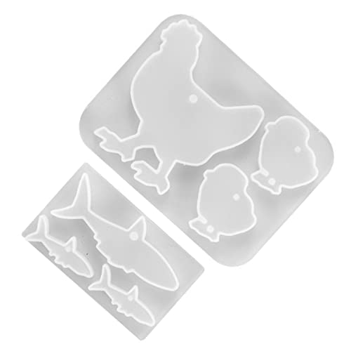 KONTONTY 2-teilige Schmuck-silikonform Epoxidharz Anhängerform Kristall-diy-form Flexible Gussform Hochtransparente Silikonform von KONTONTY