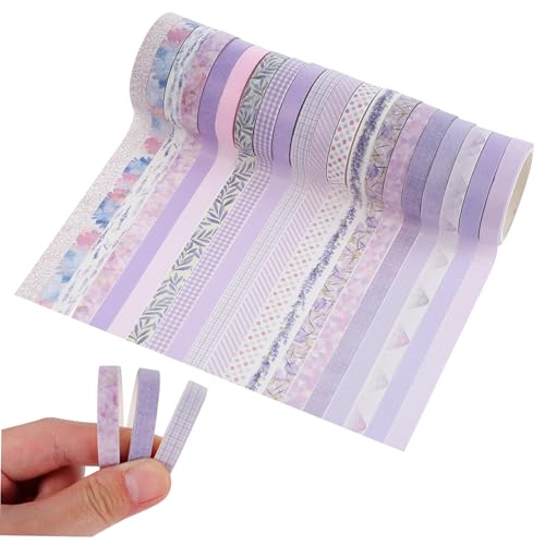KONTONTY 20 Rollen Washi Tape Dekoratives Journal und Scrapbooking Klebeband Verschiedenen Designs für Kreative Bastelprojekte und Planer Dekoration von KONTONTY