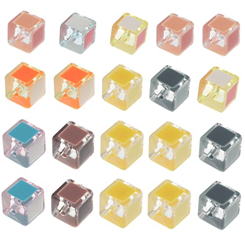 KONTONTY 20 Stück Acrylwürfelperlen für Diy Schmuckherstellung Bunte Lose Perlen für Armbänder und Ohrringe für Kreative Bastelprojekte KONTONTY 20 Stück Acrylwürfelperlen für Diy Schmuckherstellung Bunte Lose Perlen für Armbänder und Ohrringe für Kreative Bastelprojekte von KONTONTY