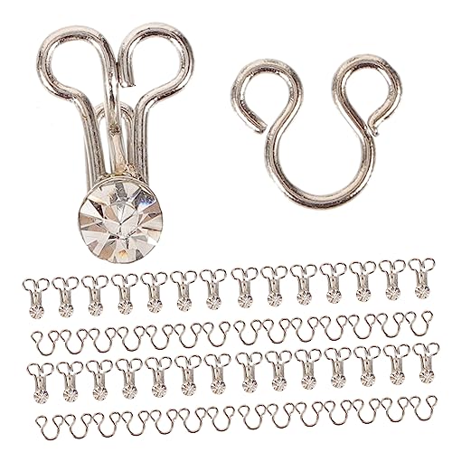 KONTONTY Bh-verschlusshaken Diamant 20 Stück Metall-kleidungsknöpfe Modischer Haken- Und Ösenverschluss Rock-druckknopfhalter Für Damen von KONTONTY