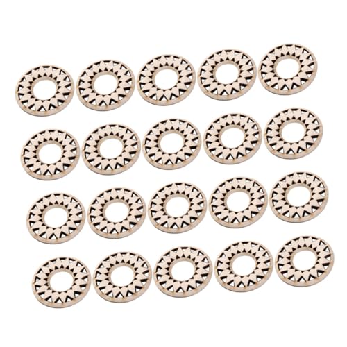 KONTONTY 20 Stück Diy Holzscheiben Unvollendete Holzstücke für Schmuck Bastelarbeiten Geeignet für Teenager Einfach zu Gestalten Dekorieren von KONTONTY