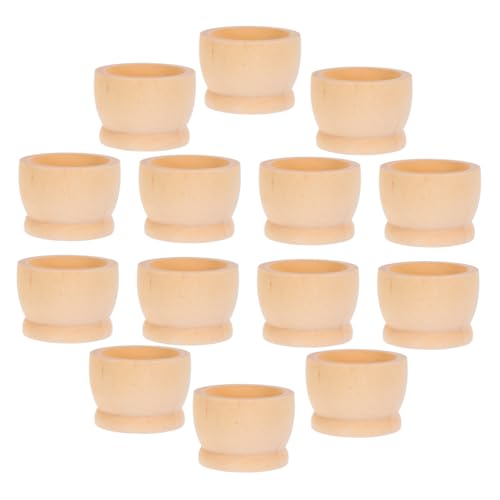 KONTONTY 20 Stück Eierschale Inhaber Eierhalter für gekochte Eier Dekoration Hülse farbig ostereier halterung easter egg decoration Ostereierhalter egg tray Osterhalter Eierständer hölzern von KONTONTY