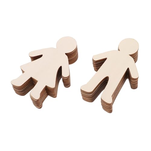 KONTONTY 20 Stück Graffiti Holzspäne Holzfiguren Ornamente Für Holzhandwerk Holzhandwerk Unvollendete Hochzeit Holzornamente Zum Aufhängen Unvollendetes Holzhandwerk Blanke von KONTONTY