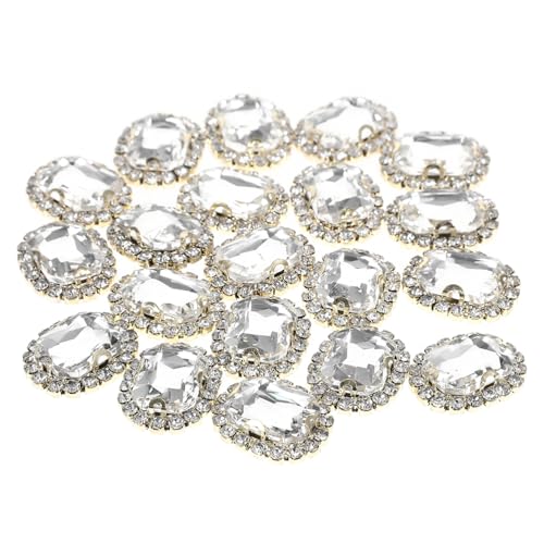 KONTONTY 20 Stück Handnähte -Dekorationszubehör Edelsteine zum Basteln Strasssteine aufnähen Nagel Stickerei Schmuck dekorative kleidung strass Flatrücken -Strasshandwerk Glas Weiß KONTONTY 20 Stück Handnähte -Dekorationszubehör Edelsteine zum Basteln Strasssteine aufnähen Nagel Stickerei Schmuck dekorative kleidung strass Flatrücken -Strasshandwerk Glas Weiß von KONTONTY