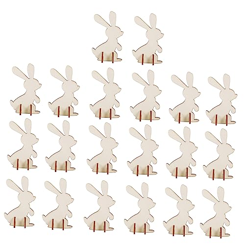 KONTONTY 20 Stück Hasenschmuck aus Holz DIY Osterdekoration Holzfiguren für DIY Osterdeko Osterbasteln mit Holzhasen Hüpfen holziges DIY zubehör DIY- für KONTONTY 20 Stück Hasenschmuck aus Holz DIY Osterdekoration Holzfiguren für DIY Osterdeko Osterbasteln mit Holzhasen Hüpfen holziges DIY zubehör DIY- für von KONTONTY