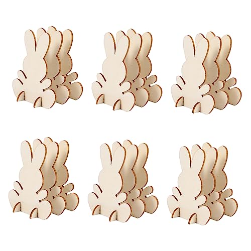 KONTONTY 20 Stück Hasenschmuck aus Holz hausgemachte Ornamente Kaninchen Dekoration ostern tischdeko ostertischdeko Osterdeko Holzhasen tischdeko ostern Hasenhandwerk hölzern KONTONTY 20 Stück Hasenschmuck aus Holz hausgemachte Ornamente Kaninchen Dekoration ostern tischdeko ostertischdeko Osterdeko Holzhasen tischdeko ostern Hasenhandwerk hölzern von KONTONTY