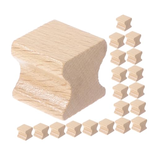 KONTONTY 20 Stück Hölzernes Siegel Stempelschnitzblöcke Stamper Speedball Sammelalbum Basteln Diy -stempel Diy -handwerksmarken Dekorativ Scrapbooking Stempeln Holz Beige von KONTONTY