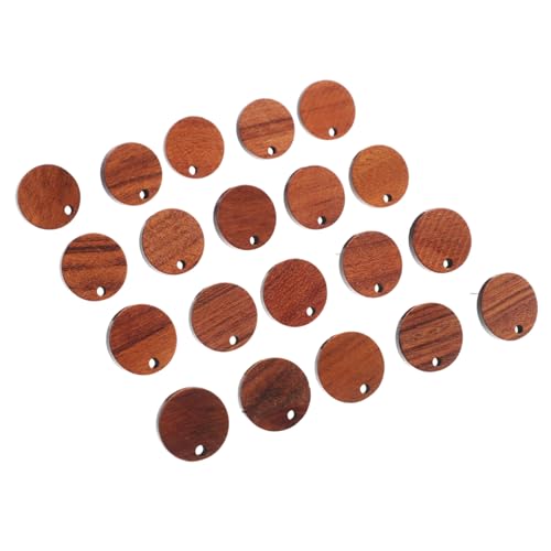 KONTONTY 20 Stück Holz Ohrstecker DIY Schmuckzubehör Runde Ohrstecker Pins Leicht Robust Für Ohrringherstellung und Reparatur von KONTONTY