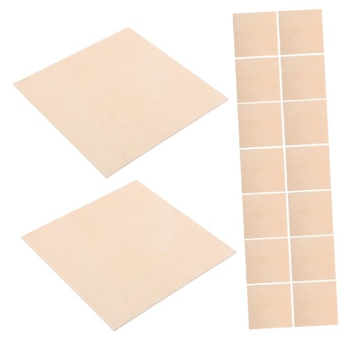 KONTONTY 20 Stück Holzspäne Graffitimalerei Malerei auf Holzbrettern Malset für Holztafeln Puzzle aus Holz Maltafeln aus Holzleinwand Spanplatte Linde Beige von KONTONTY