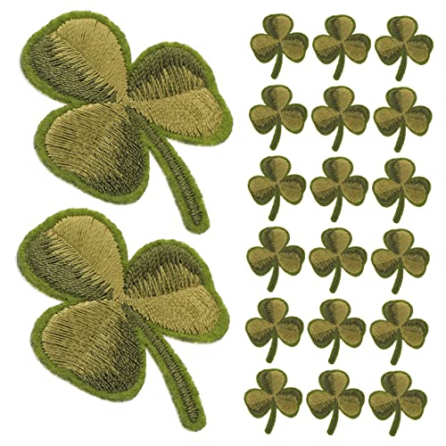 KONTONTY 20 Stück Kleeblatt Flicken nähen Klebstoff Stickerei Applikation bestickte Blätter gestickte Aufnäher Stickereien zum Aufbügeln Applikationsflicken aufnähen Flecken Polyester Green KONTONTY 20 Stück Kleeblatt Flicken nähen Klebstoff Stickerei Applikation bestickte Blätter gestickte Aufnäher Stickereien zum Aufbügeln Applikationsflicken aufnähen Flecken Polyester Green von KONTONTY