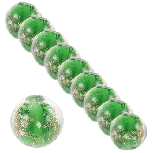 KONTONTY 20 Stück Leuchtende Glasperlen Rund mit Glow in The Dark Transparente DIY Schmuckperlen für Armbänder Halsketten Handgefertigte Bastelaccessoires in Grün KONTONTY 20 Stück Leuchtende Glasperlen Rund mit Glow in The Dark Transparente DIY Schmuckperlen für Armbänder Halsketten Handgefertigte Bastelaccessoires in Grün von KONTONTY