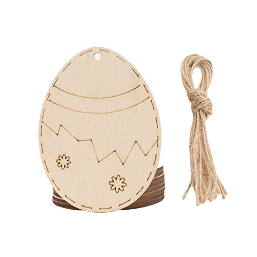 KONTONTY 20 Stück Osterdeko-Anhänger Dekorationen hängend Eier zu dekorieren Heimdekoration bemalbares Rohlingshandwerk holzhandwerk eiförmige Holzanhänger Bambus Khaki KONTONTY 20 Stück Osterdeko-Anhänger Dekorationen hängend Eier zu dekorieren Heimdekoration bemalbares Rohlingshandwerk holzhandwerk eiförmige Holzanhänger Bambus Khaki von KONTONTY