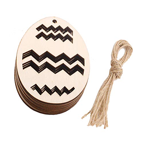 KONTONTY 20 Stück Osterei-dekorationen Gucken Drinnen Wohnkultur Makrame -wand Hängen Makramee Schmücken Festival Ästhetische Raumdekoration Ornament Hängend Reize Mini Urlaub Beige Bambus von KONTONTY