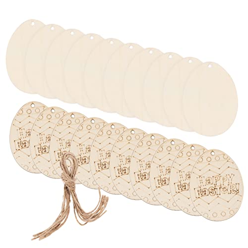KONTONTY 20 Stück Ostern Holzspäne geschenkidee ostern ostergeschenkideen Ostern Geschenkideen Eier gesprenkelt ostern basteln selber machen Holzausschnitte zum Thema Ostern Khaki von KONTONTY