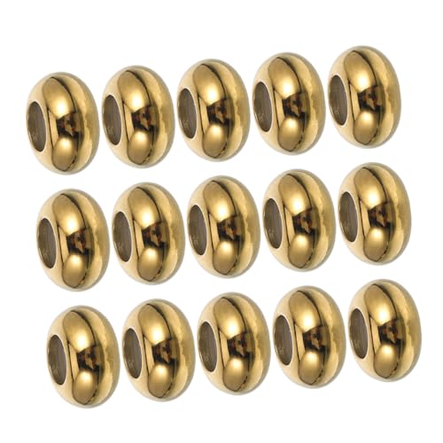 KONTONTY 20 Stück Spacer Perlen mit Gummiring Positionier Disc Spacer Beads für DIY Schmuckherstellung Armbänder Halsketten Robust und Vielseitig für Kreative Bastelprojekte von KONTONTY