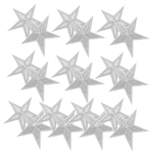 KONTONTY 20 Stück Stern Aufnäher zum Aufbügeln und Annähen Bestickte Silberne Applikationen Langlebige Farbbrillanz Dekorative Patches für Kleidung Hüte Jacken Schuhe und Rucksäcke KONTONTY 20 Stück Stern Aufnäher zum Aufbügeln und Annähen Bestickte Silberne Applikationen Langlebige Farbbrillanz Dekorative Patches für Kleidung Hüte Jacken Schuhe und Rucksäcke von KONTONTY