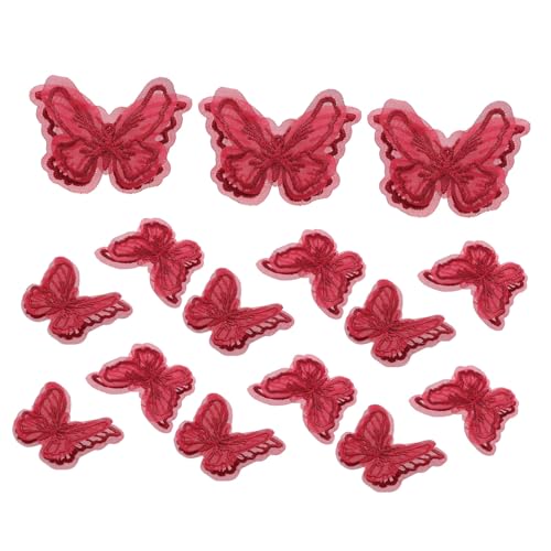 KONTONTY 20 Stück Teiliges Bestickte Schmetterling Spitze Applikationen Filigrane Stickerei Langlebiger Spitzenbesatz Dekorative Nähverzierung für Kleidung Diy Hochzeitskleider Frühlings von KONTONTY