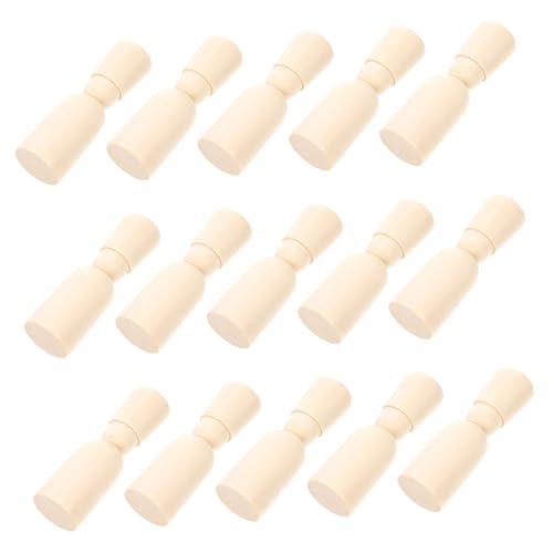 KONTONTY 20 Stück Teiliges DIY Holzfiguren mit Hut Glatte Oberfläche Sicher zum Bemalen Kreative Bastelspielzeuge für Eltern Junge Mädchen Aktivitäten Vielseitig für Dekoration und von KONTONTY