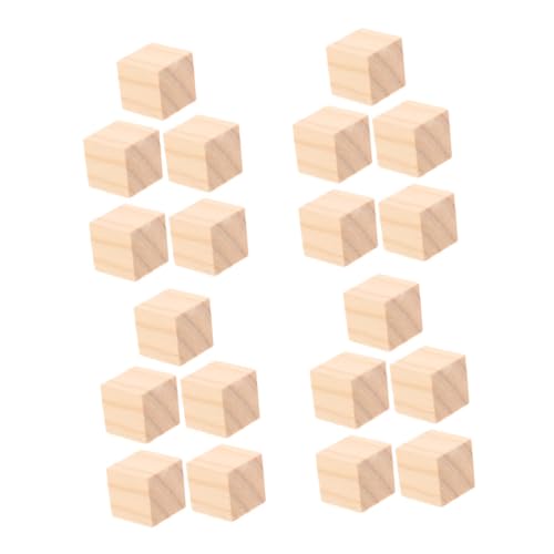 KONTONTY 20 Stück Teiliges Holz Würfel Quadratisch Blanko Bastelholz für DIY Kreative Projekte Stabiles Naturholz für Malen Gravieren Bauen für Vorschule und Handwerk KONTONTY 20 Stück Teiliges Holz Würfel Quadratisch Blanko Bastelholz für DIY Kreative Projekte Stabiles Naturholz für Malen Gravieren Bauen für Vorschule und Handwerk von KONTONTY