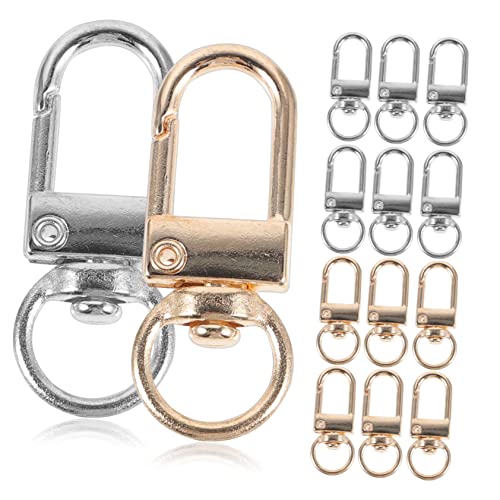 KONTONTY 20 Stück Teiliges Metall Schlüsselanhänger Clips mit Karabinerverschluss Robuster Schlüsselring Haken Langlebig Rostfrei Praktisch für Schlüssel Rucksack und Alltag Hochwertiger von KONTONTY