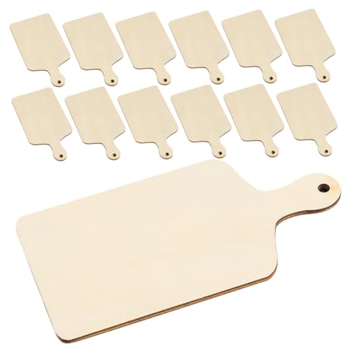 KONTONTY 20 Stück Teiliges Mini Holzschneidebrett Unbehandelte Holzplatten für Bastelprojekte für DIY und Lernaktivitäten Fördert Kognitive und Künstlerische Fähigkeiten von KONTONTY