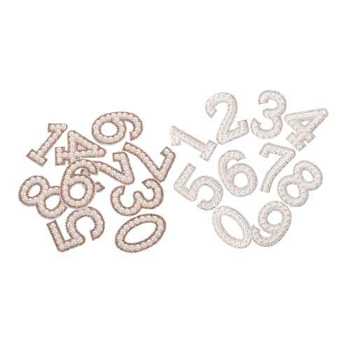 KONTONTY 20 Stück Teiliges Perlen und Glitzer Zahlen Patches zum Aufbügeln Elegante DIY Zahlen Applikationen mit Perlen und Strasssteinen zum Aufnähen Kleidung Einfache Anwendung mit KONTONTY 20 Stück Teiliges Perlen und Glitzer Zahlen Patches zum Aufbügeln Elegante DIY Zahlen Applikationen mit Perlen und Strasssteinen zum Aufnähen Kleidung Einfache Anwendung mit von KONTONTY