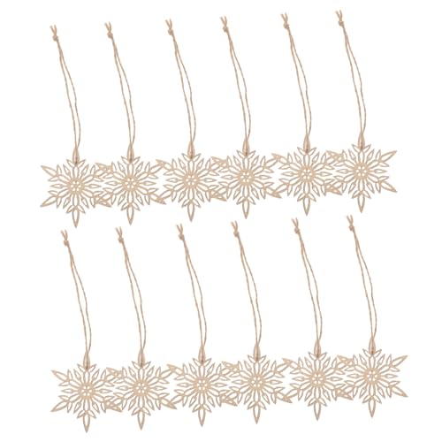 KONTONTY 20 Stück Teiliges Weihnachts-holzanhänger Schneeflocken zum Bemalen Unvollendete Holz-Schneeflocken zum Hängen Robuste DIY Weihnachtsbaumschmuck Personalisierbare Holzscheiben für KONTONTY 20 Stück Teiliges Weihnachts-holzanhänger Schneeflocken zum Bemalen Unvollendete Holz-Schneeflocken zum Hängen Robuste DIY Weihnachtsbaumschmuck Personalisierbare Holzscheiben für von KONTONTY