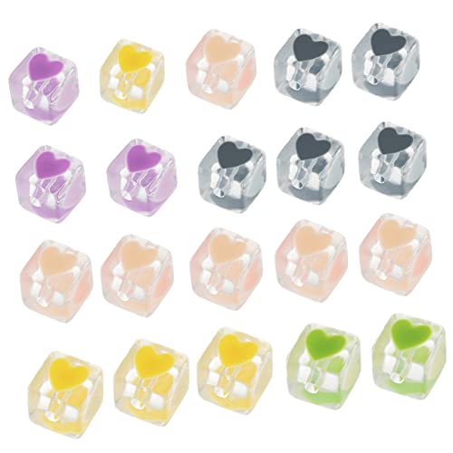 KONTONTY 20 Stück perlen farbige Perlen klare Würfelperlen Reize Herstellung bunte Armbänder Basteln Schmuckzubehör Schmuckdesign Halskette Perle Perlen für Schmuckhersteller Acryl KONTONTY 20 Stück perlen farbige Perlen klare Würfelperlen Reize Herstellung bunte Armbänder Basteln Schmuckzubehör Schmuckdesign Halskette Perle Perlen für Schmuckhersteller Acryl von KONTONTY