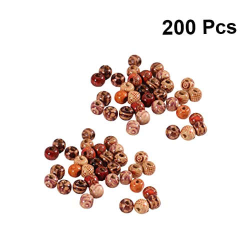 KONTONTY 200 Stück Bunte Holzperlen Großes Loch Rund Bemalt DIY Schmuckherstellung Bastelperlen Kreative Holzperlen Für Basteln Schmuck Zubehör Mix Farben KONTONTY 200 Stück Bunte Holzperlen Großes Loch Rund Bemalt DIY Schmuckherstellung Bastelperlen Kreative Holzperlen Für Basteln Schmuck Zubehör Mix Farben von KONTONTY