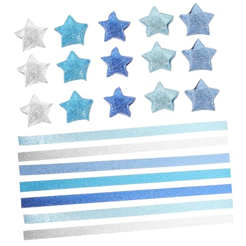 KONTONTY 200 Stück Glitzer Origami Papier für DIY Bastelprojekte Doppelseitiges Buntes Faltpapier für Erwachsene für Handarbeiten Partys und Feiern von KONTONTY