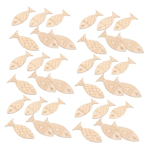 KONTONTY 200 Stück Holz Fisch Wanddekoration im Mediterranen Stil Küsten Themen Wandkunst für Zuhause Restaurant und Nautische Dekoration Interaktive DIY Bastelartikel KONTONTY 200 Stück Holz Fisch Wanddekoration im Mediterranen Stil Küsten Themen Wandkunst für Zuhause Restaurant und Nautische Dekoration Interaktive DIY Bastelartikel von KONTONTY