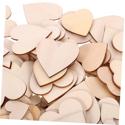 KONTONTY 200 Stück Holzherz Scheiben Unvollendete Holzstücke für DIY Bastelarbeiten Valentinstag Dekoration Hochzeit Tischdekoration Streudeko KONTONTY 200 Stück Holzherz Scheiben Unvollendete Holzstücke für DIY Bastelarbeiten Valentinstag Dekoration Hochzeit Tischdekoration Streudeko von KONTONTY