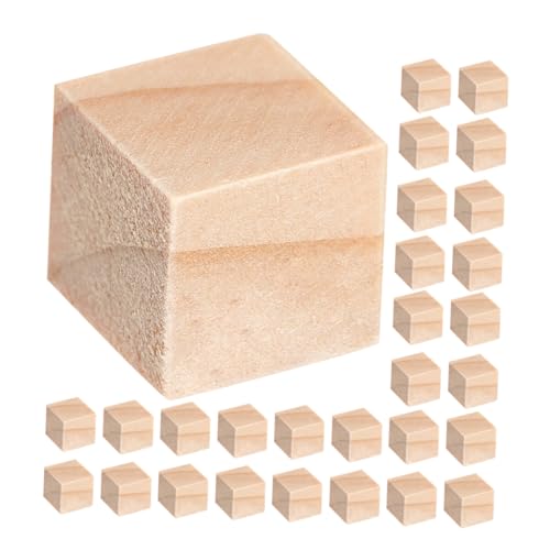 KONTONTY 200 Stück Holzklötze Zum Basteln: Kleine Holzwürfel Unbehandelt Für Diy-projekte – Stapelbare Holzwürfel Zum Selberbasteln, Zählspiele Und Kreative Kunst von KONTONTY