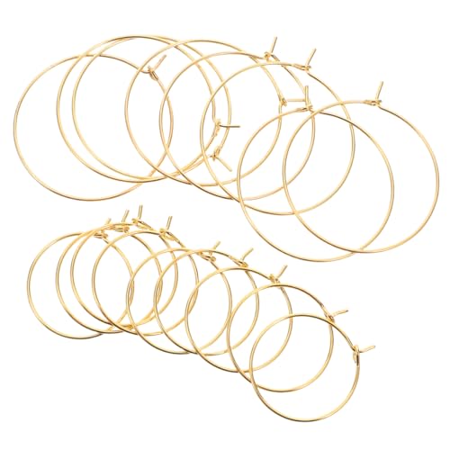 KONTONTY 200 Stück Ohrringrohlinge Rund Creolen DIY Schmuckzubehör Langlebige Minimalistische Ohrschmuck-elemente für Individuelle Bastelprojekte Glatt Verarbeitet und Einfach zu Verwenden von KONTONTY