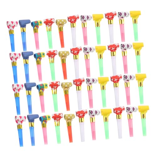 KONTONTY 200 Stück Teiliges Buntes Party Pfeifen mit Lauten Geburtstagsbläsern Farbenfrohe Noisemaker Spielzeuge für Erwachsene und Kompakt Tragbar Partygeschenk für Feierliche Anlässe von KONTONTY