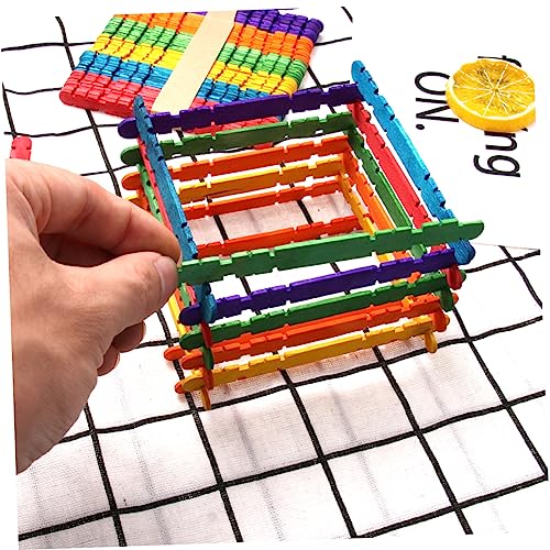 KONTONTY 200 Stück Teiliges DIY Holzleisten Bunte Kreative Holzstäbe zum Basteln Handgefertigte Modellbaumaterialien Leicht Langlebig und Vielseitig für Kreative Holzmodelle KONTONTY 200 Stück Teiliges DIY Holzleisten Bunte Kreative Holzstäbe zum Basteln Handgefertigte Modellbaumaterialien Leicht Langlebig und Vielseitig für Kreative Holzmodelle von KONTONTY